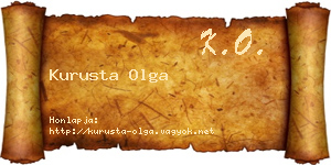 Kurusta Olga névjegykártya