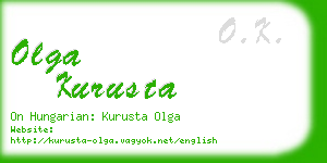 olga kurusta business card